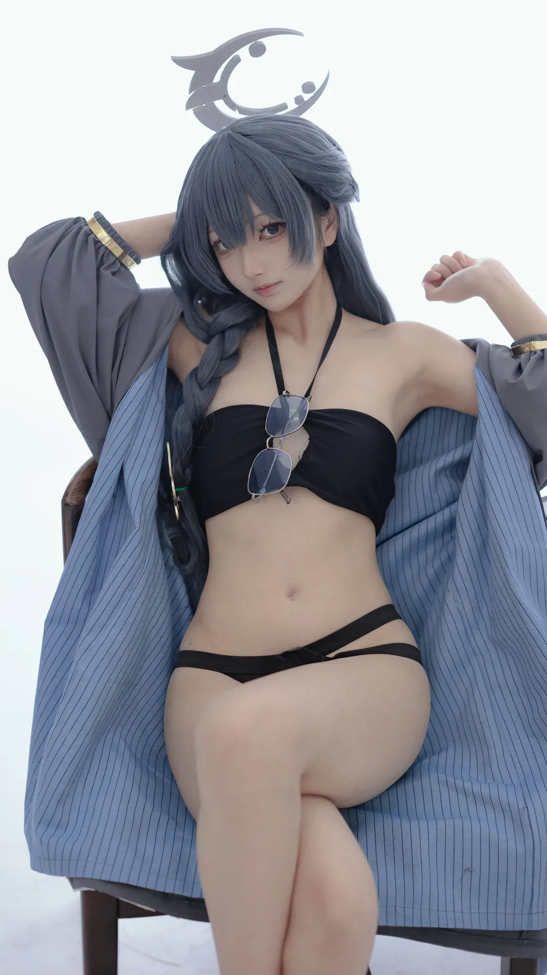 【龍華妃咲cos】蔚藍檔案水著裝扮的純白記錄 - 第 2 張