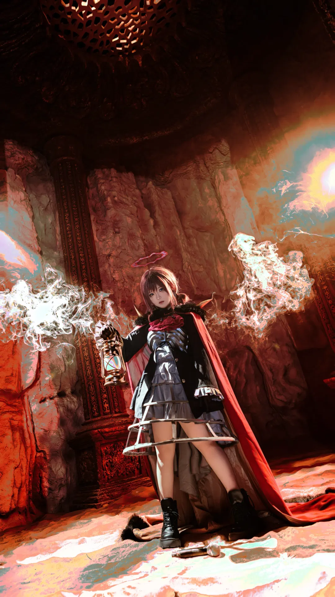 【芹泽仁菜cos】暗黑王座与魔王少女，还原少女哭泣乐队摇滚张力 - 第 1 张