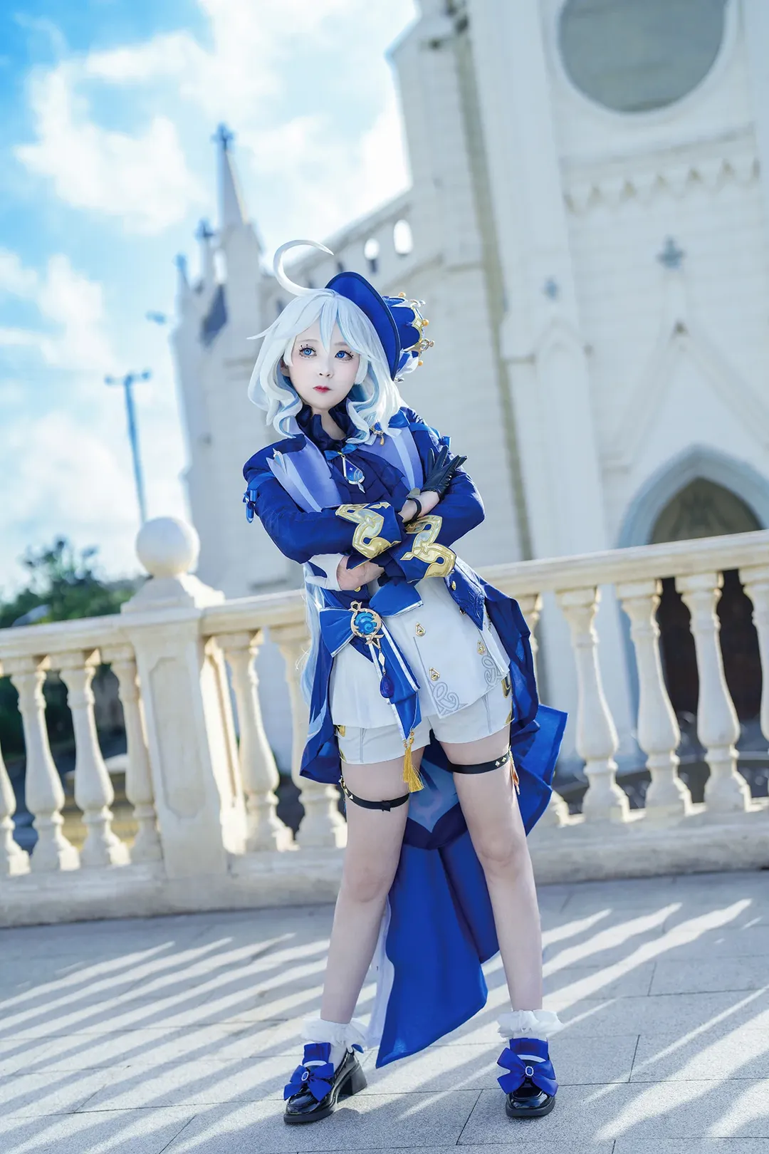 【芙寧娜cos】原神水神的藍白幻境，華麗登場 - 第 1 張