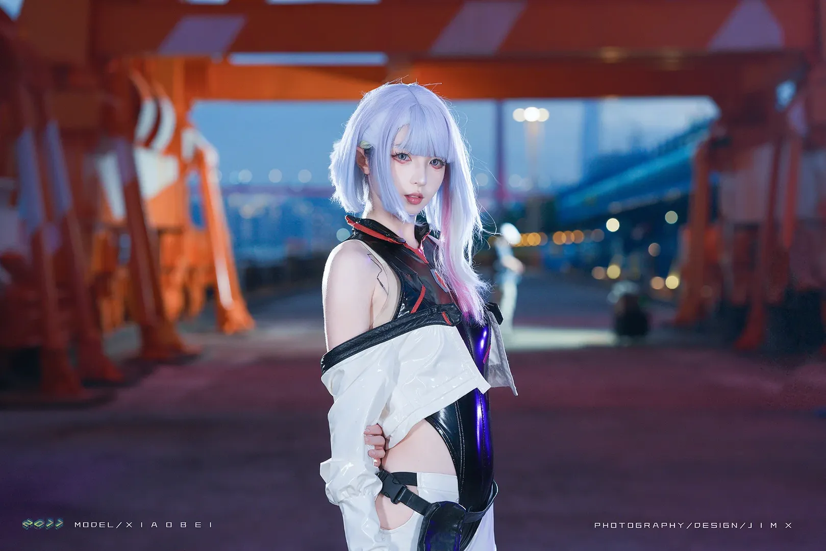 【露西cos】赛博朋克边缘行者杨浦发电厂夜景 - 第 5 张
