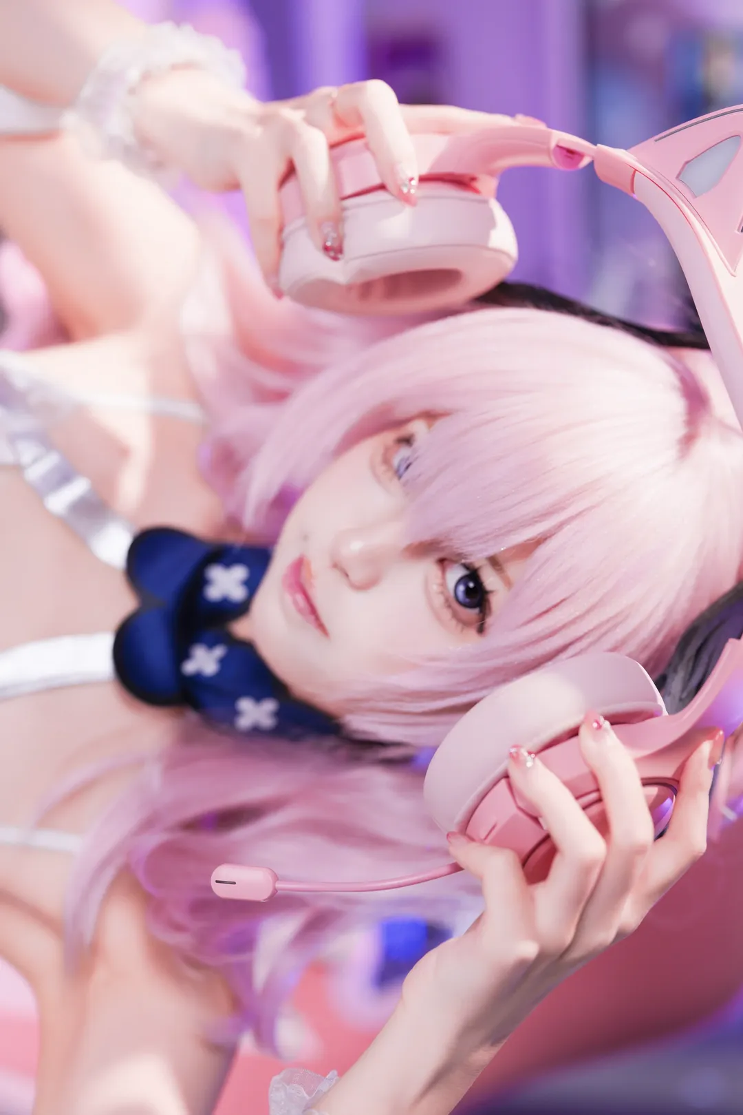 【下江小春cos】粉色电竞房的蔚蓝档案日常 - 第 6 张