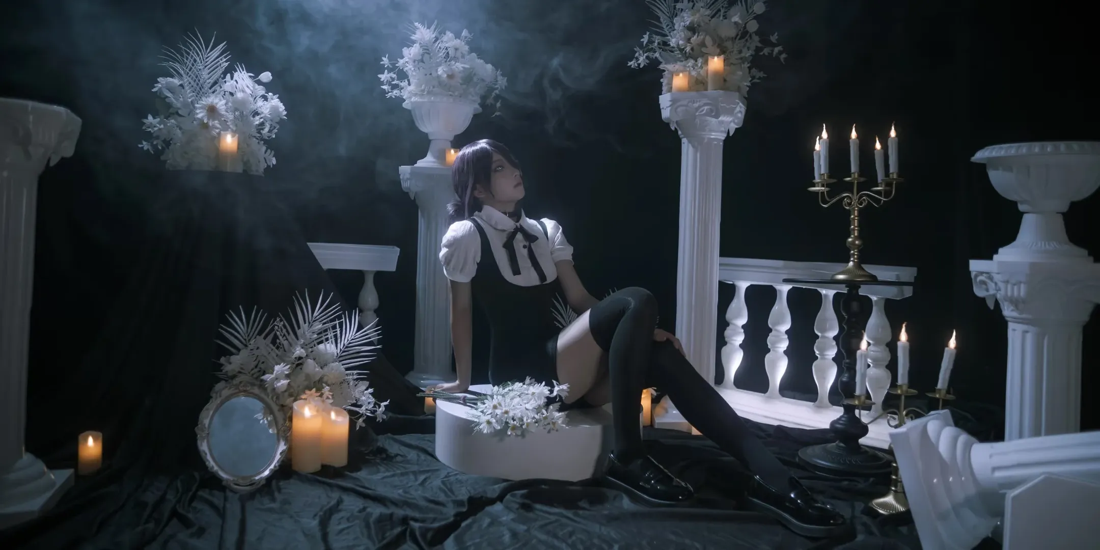 【蕾塞cos】电锯人里的黑裙与白花 - 第 3 张