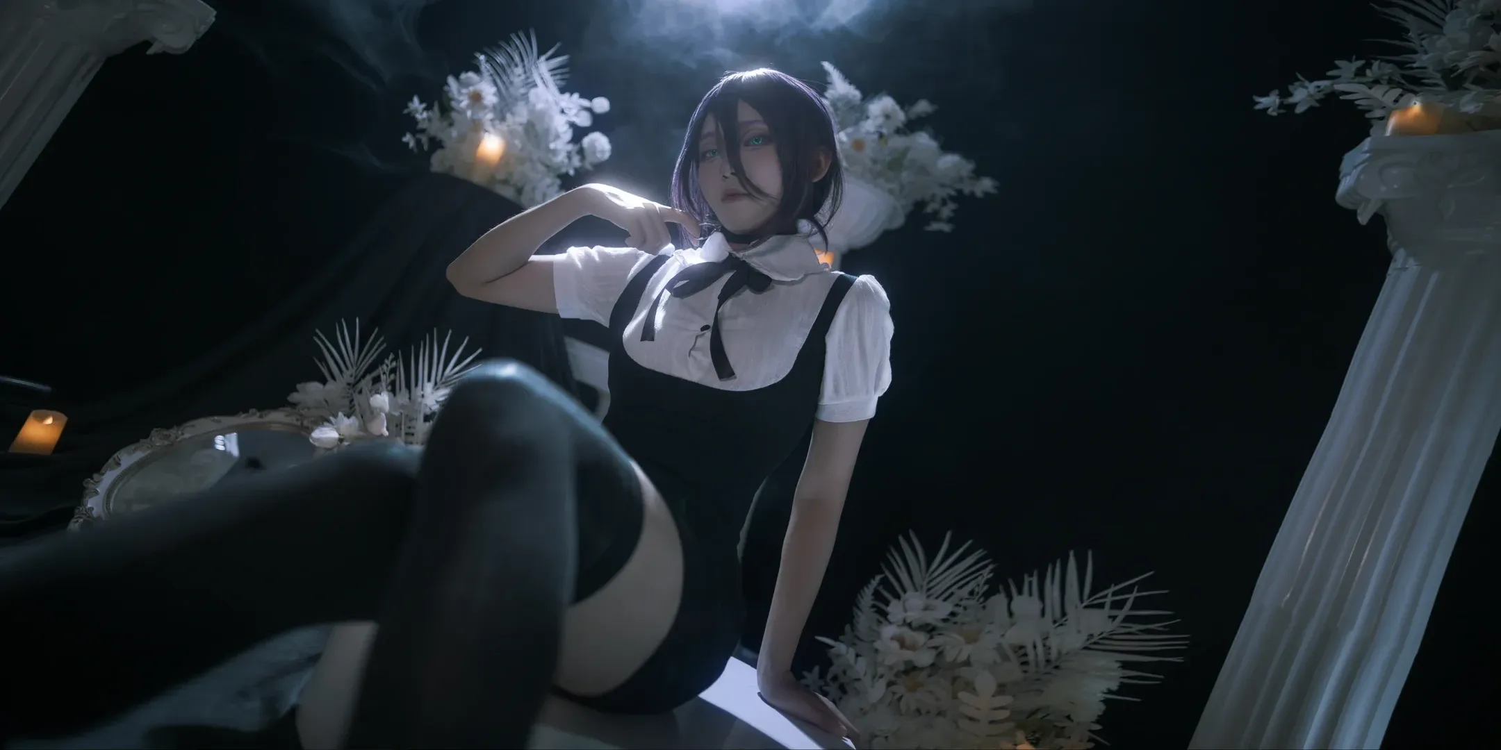 【蕾塞cos】电锯人里的黑裙与白花 - 第 9 张