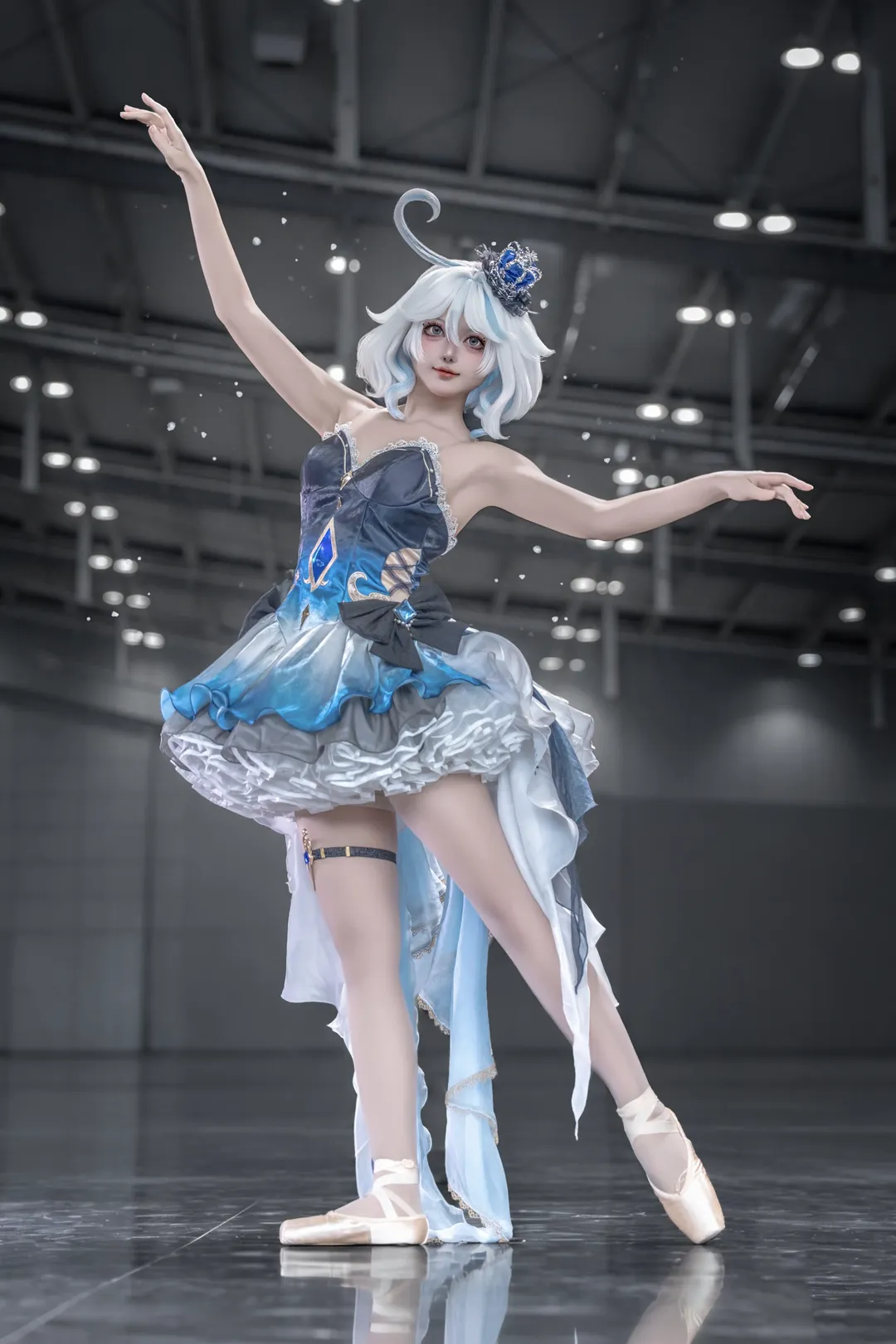[Furina cosplay] Genshin Impact ballet stage vibe shot inside the convention hall - Image 4
