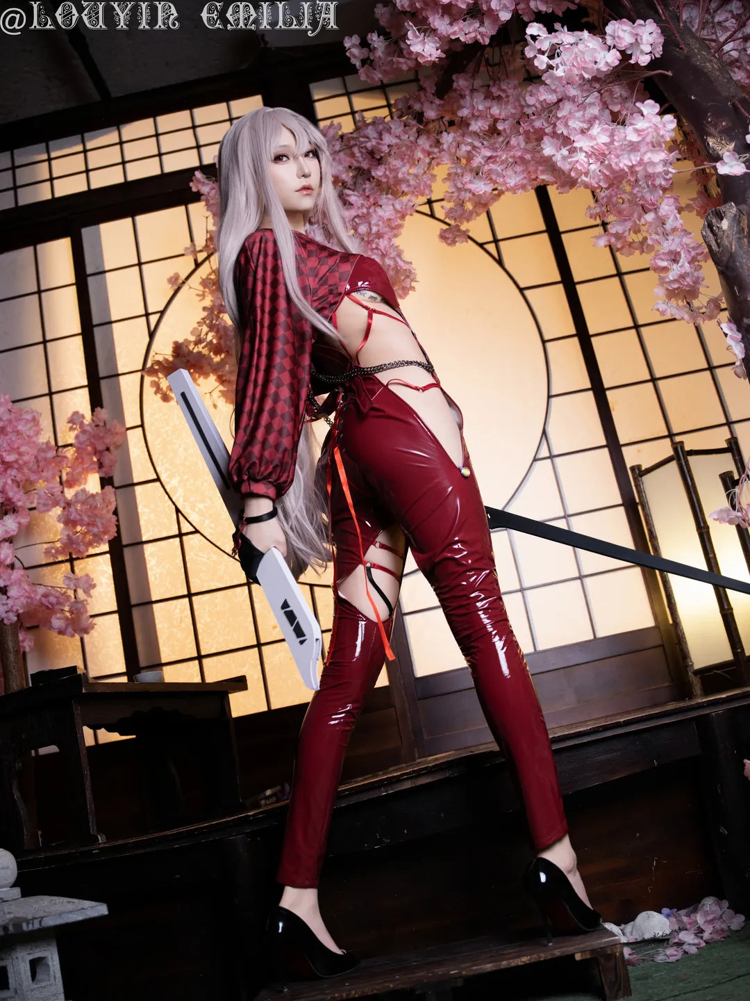 【紅蓮cos】勝利女神，紅色膠衣與和風之刃 - 第 2 張