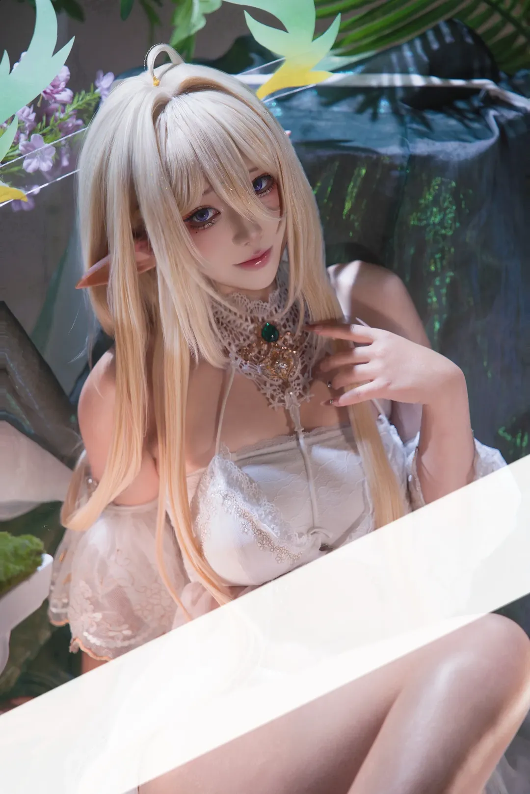 【金狮cos】白纱与绿植光影下的精灵感造型 - 第 2 张