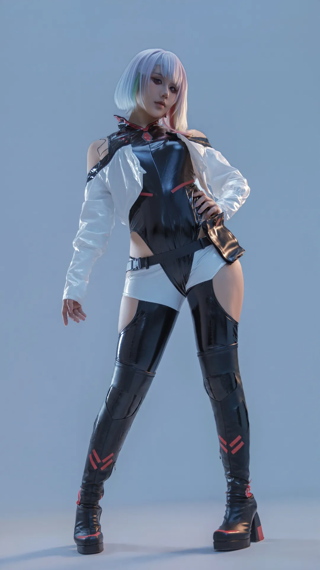 【露西cos】賽博朋克邊緣行者，夜之城的漆皮穿搭 - 第 3 張