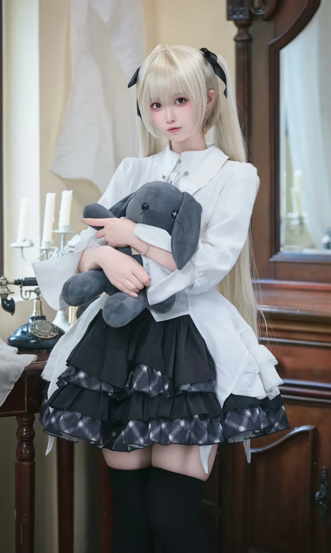 【春日野穹cos】緣之空裡的復古雙馬尾洋裝少女 - 第 1 張
