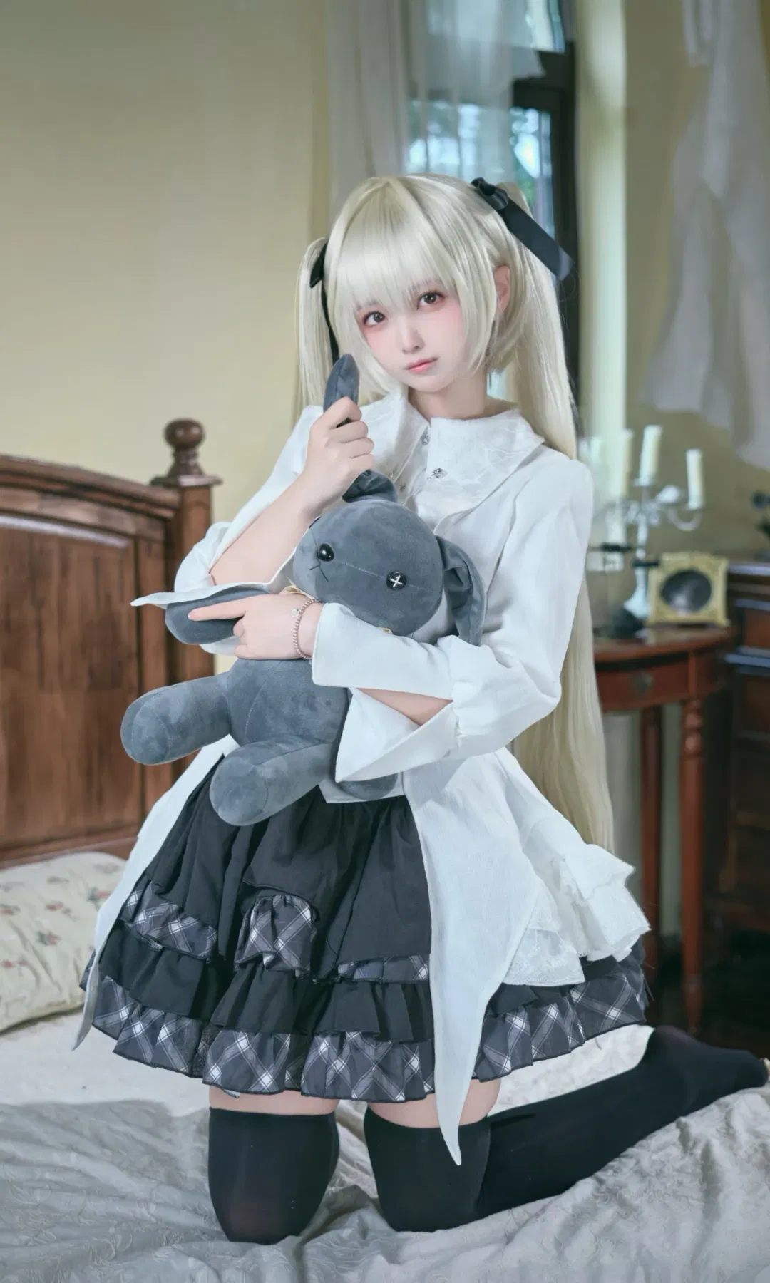 【春日野穹cos】緣之空裡的復古雙馬尾洋裝少女 - 第 3 張