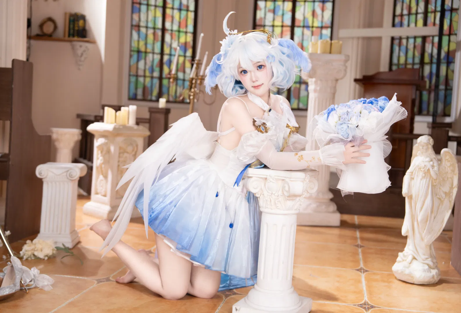 【芙寧娜cos】原神天使芙降臨，記錄一次夢幻教堂拍攝 - 第 4 張