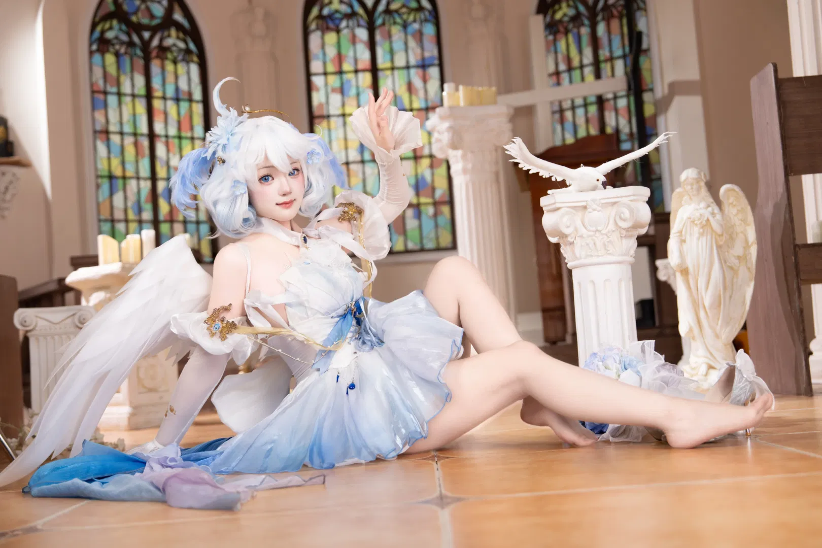 【芙寧娜cos】原神天使芙降臨，記錄一次夢幻教堂拍攝 - 第 5 張