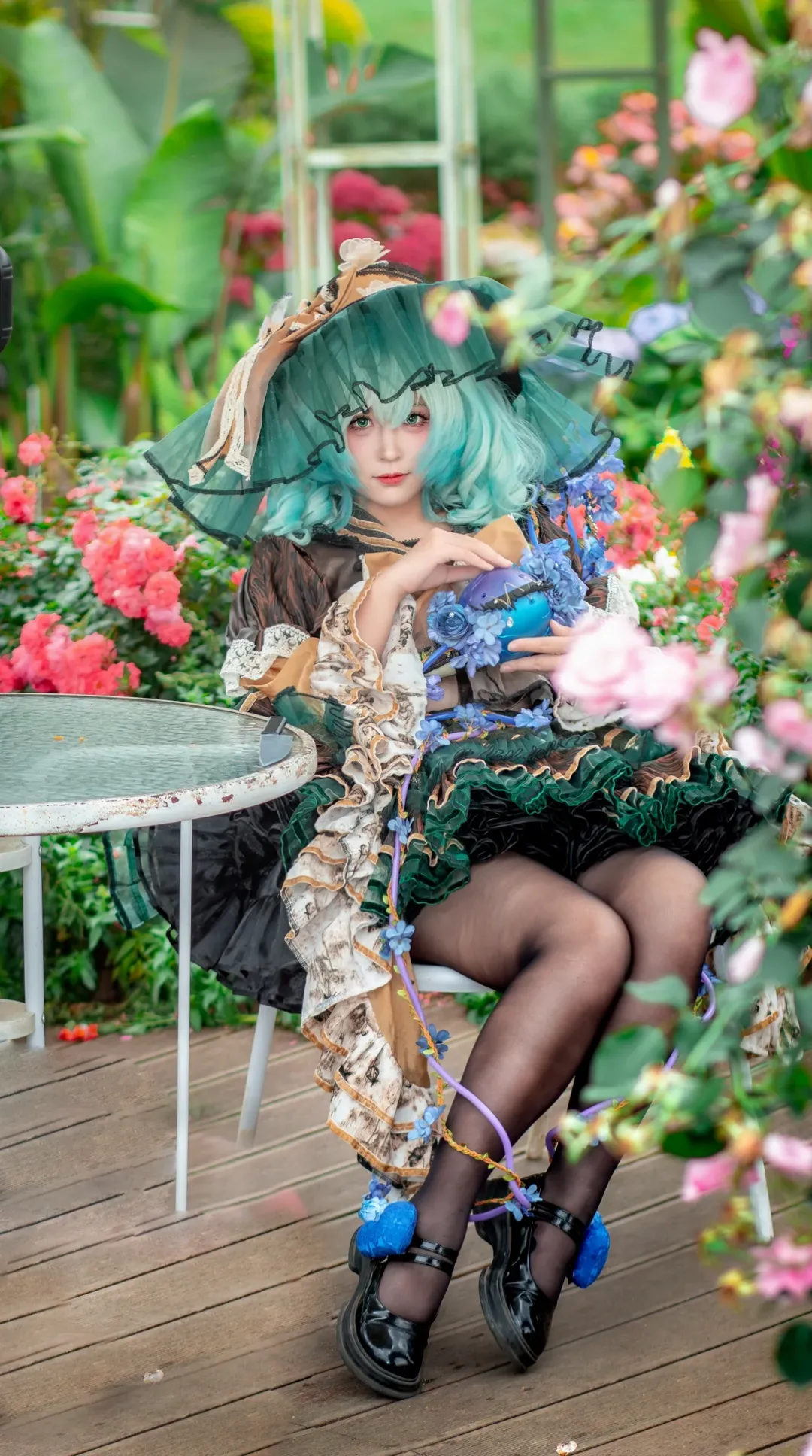 【古明地恋cos】东方project绣球花海下的梦幻捕捉 - 第 2 张
