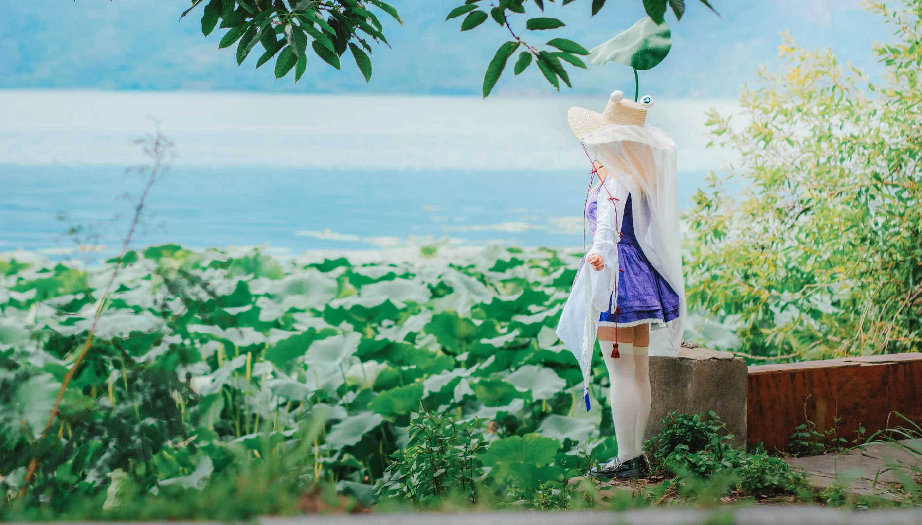 【泄矢诹访子cos】东方project里的夏日荷塘写真 - 第 3 张