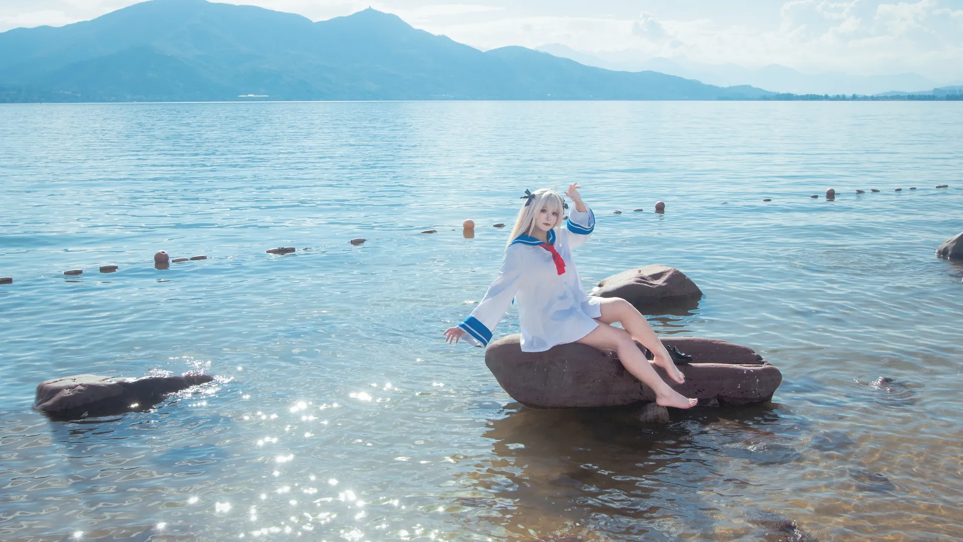【亚托莉cos】亚托莉我挚爱的时光 水边夏日外景 - 第 3 张