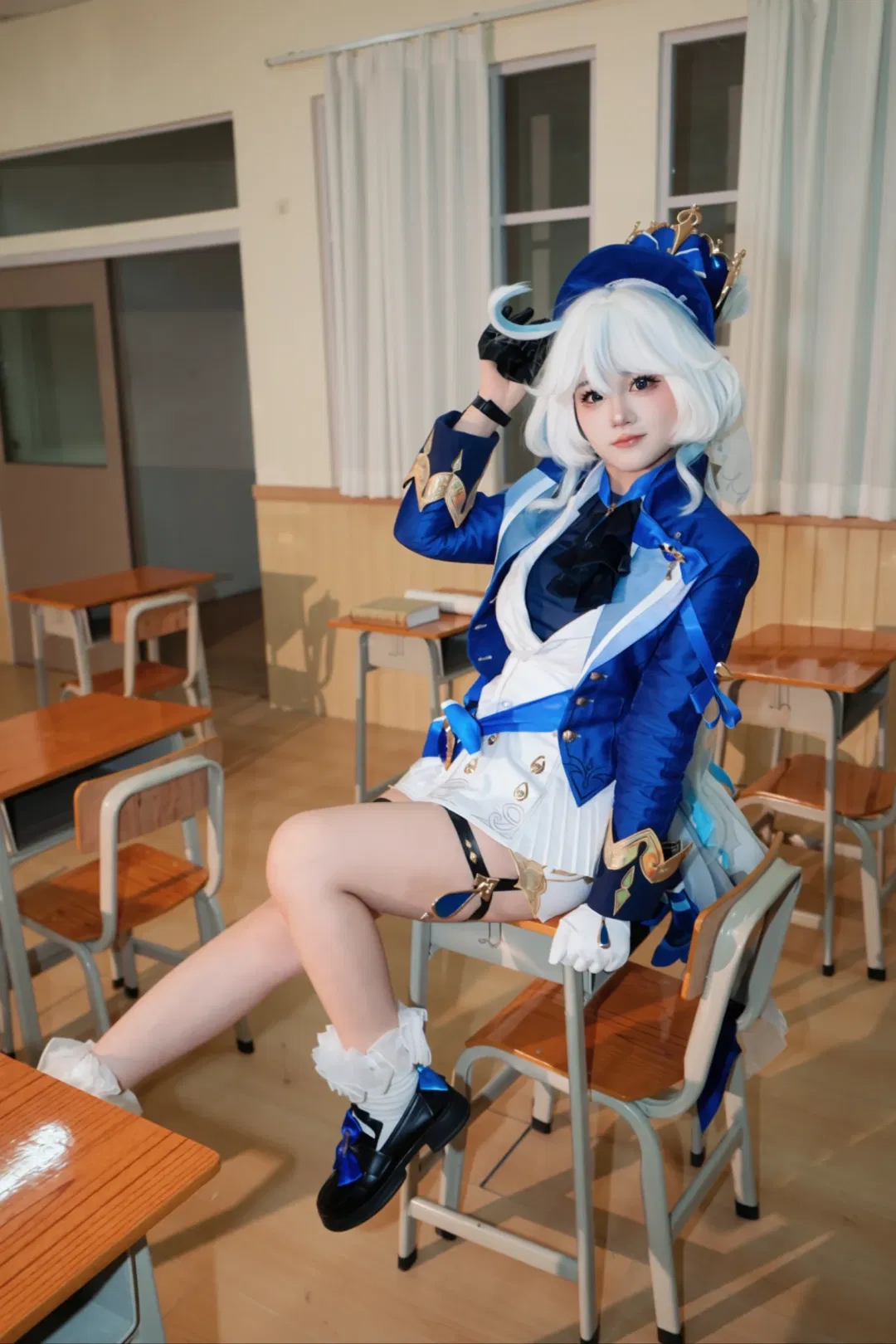 【芙宁娜cos】原神芙芙驾到，准备上课 - 第 1 张
