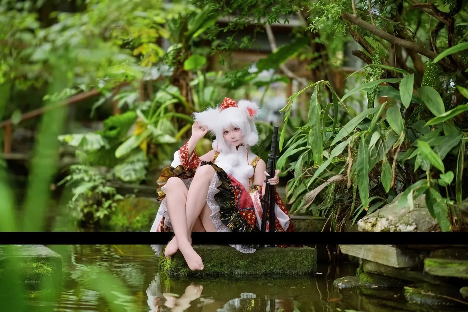 【犬走椛cos】东方Project里的白狼天狗，山林水景外拍记录 - 第 1 张