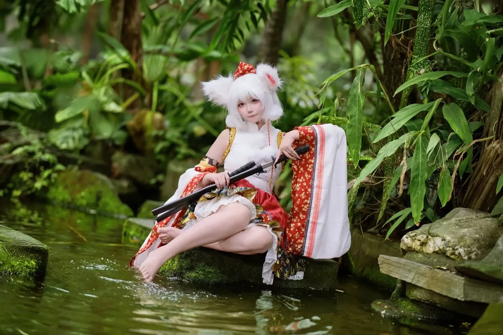 【犬走椛cos】东方Project里的白狼天狗，山林水景外拍记录 - 第 3 张