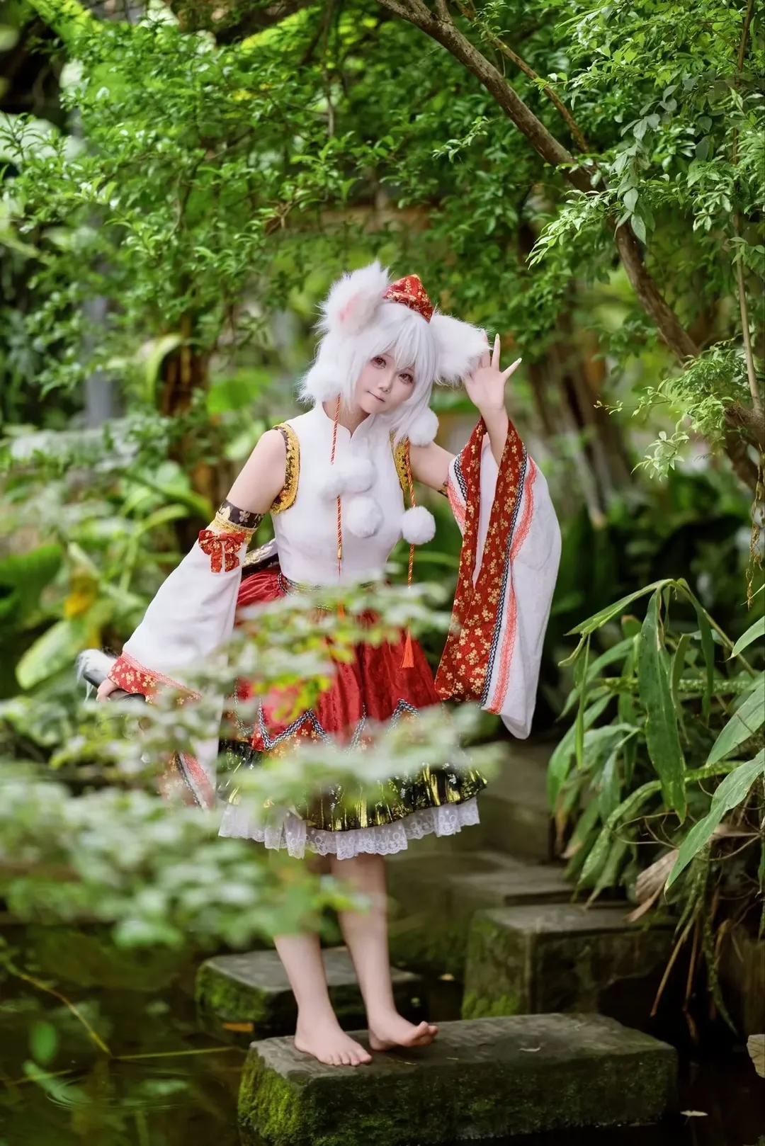 【犬走椛cos】东方Project里的白狼天狗，山林水景外拍记录 - 第 7 张