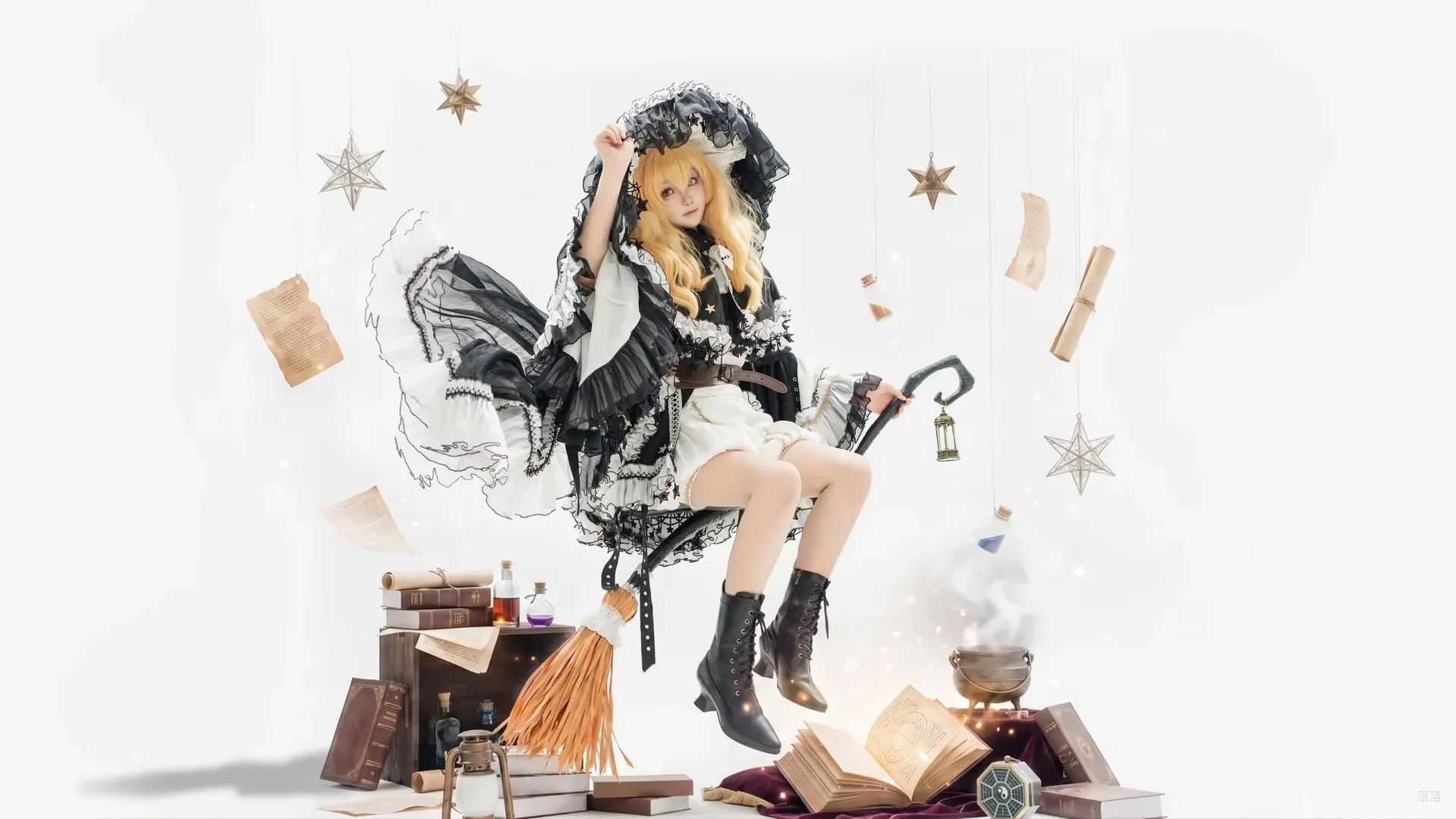【雾雨魔理沙cos】白棚光影下的自由魔法使 - 第 2 张