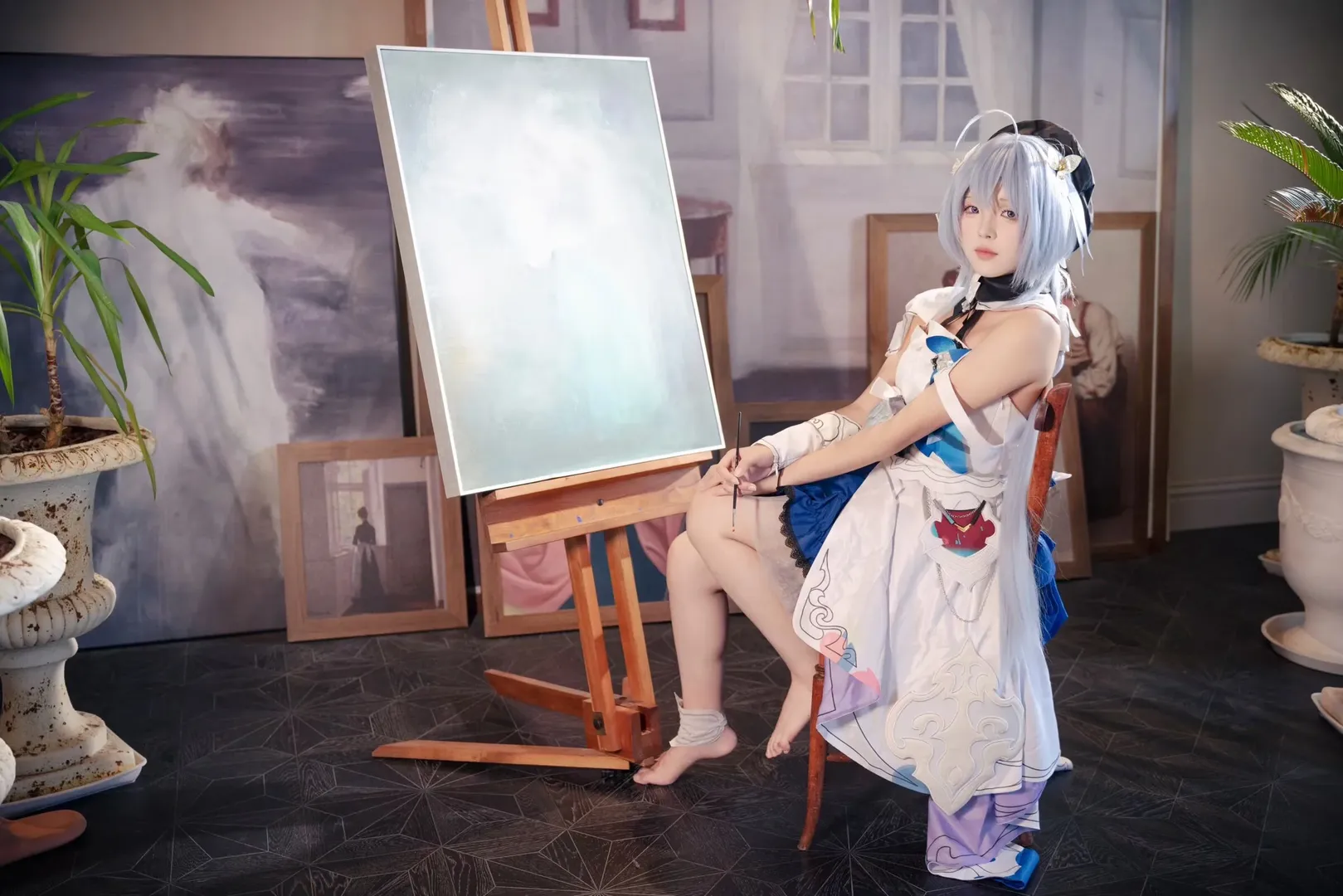 【格蕾修cos】崩坏三的小画家温柔提笔 - 第 3 张