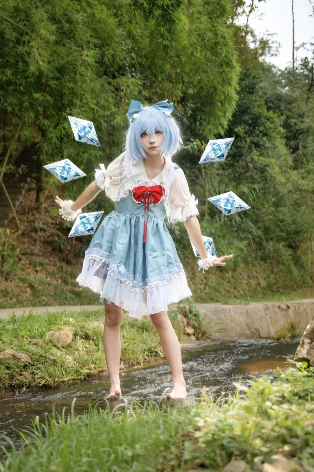 【琪露诺cos】东方project冰之妖精的夏日溪流探险 - 第 1 张