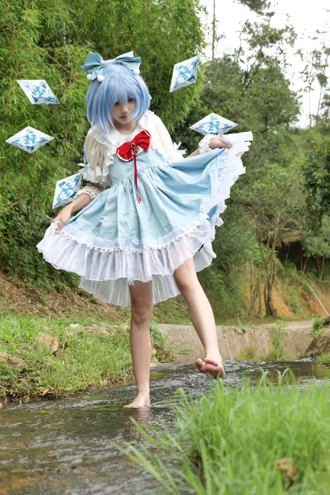 【琪露诺cos】东方project冰之妖精的夏日溪流探险 - 第 2 张