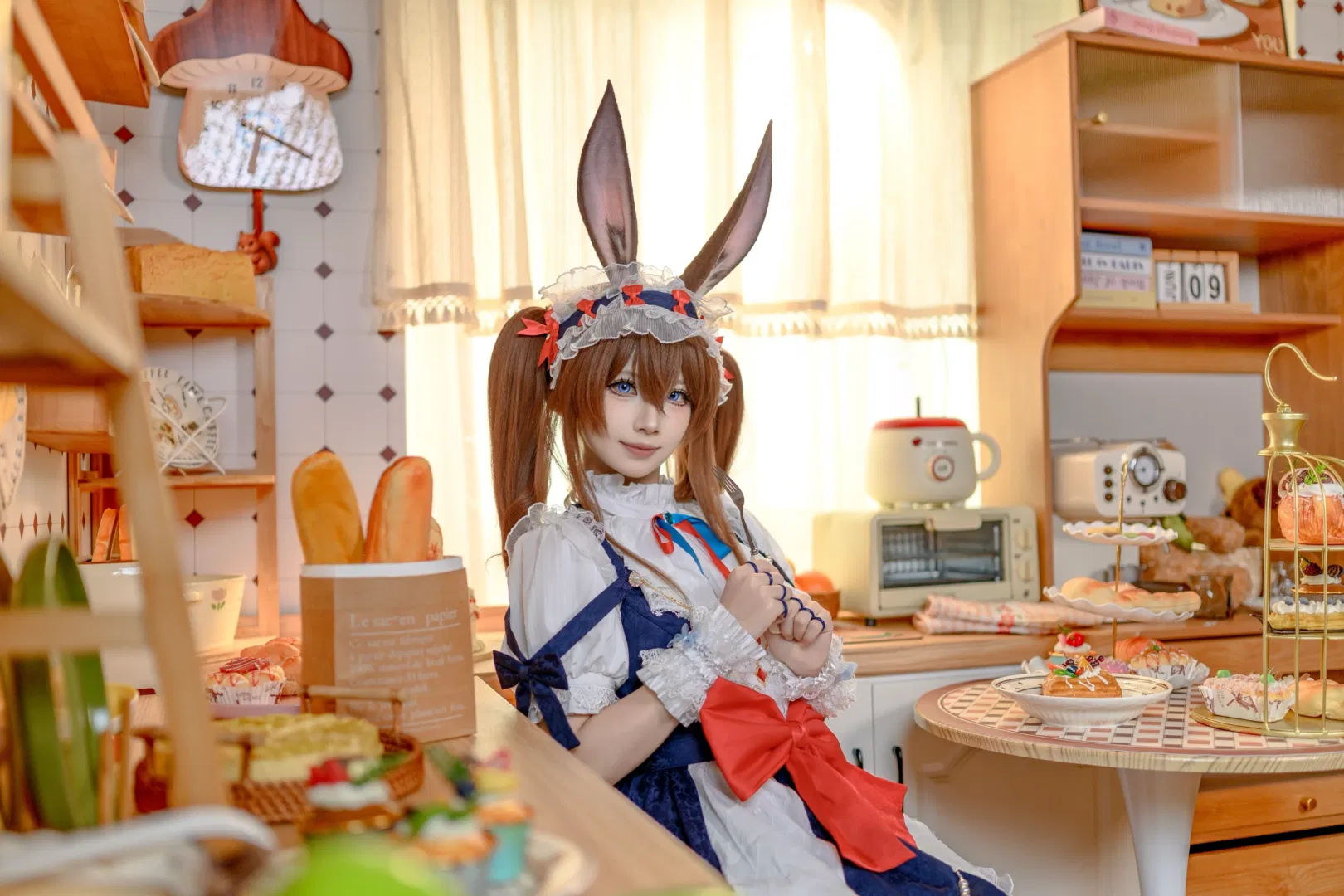 【阿米婭cos】明日方舟兔耳女僕的烘焙廚房日記 - 第 2 張