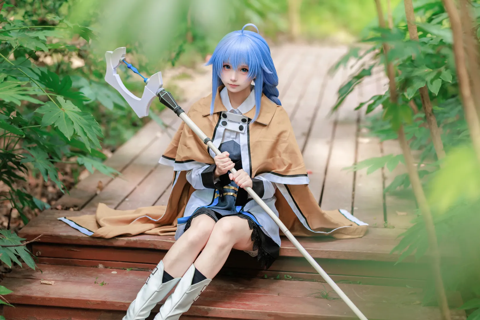 【洛琪希cos】无职转生 阴天森林里的魔法师外拍 - 第 4 张