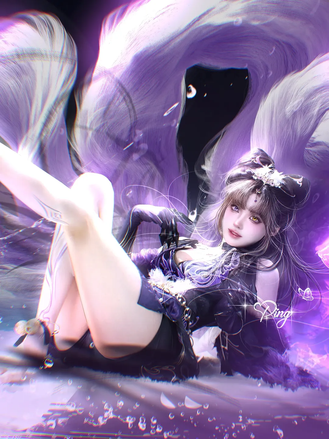【玉玲珑cos】永劫无间紫气缭绕的妖冶感还原 - 第 2 张
