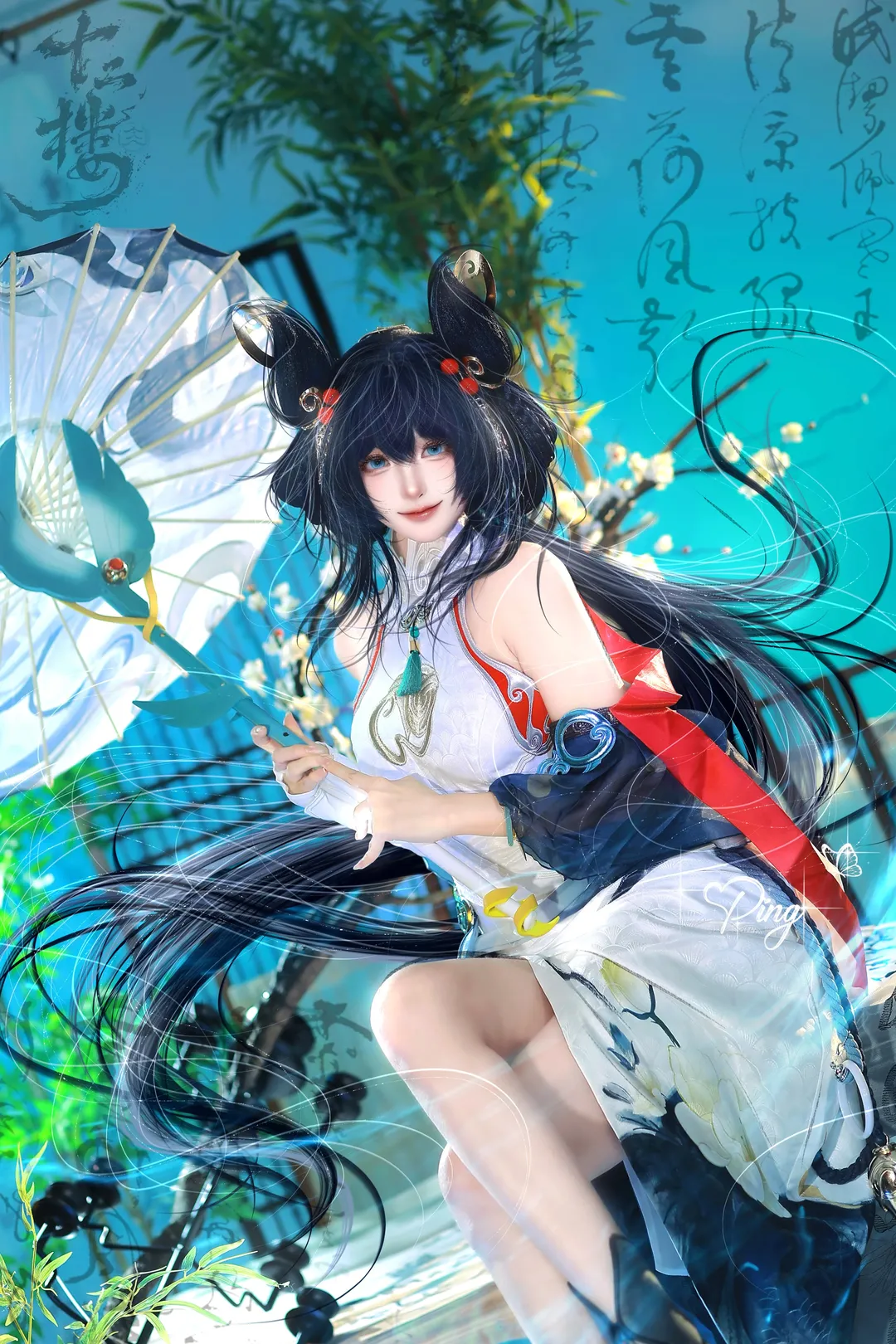 【公孫離cos】王者榮耀離恨煙皮膚的水墨風拍攝體驗 - 第 3 張