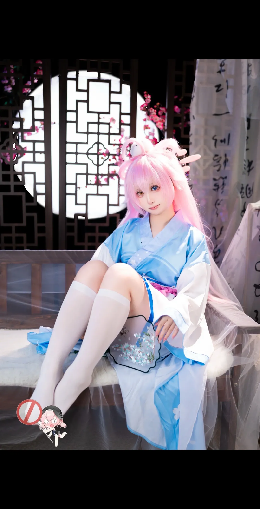 【小鸟游星野cos】蔚蓝档案的中秋古风装扮 - 第 1 张