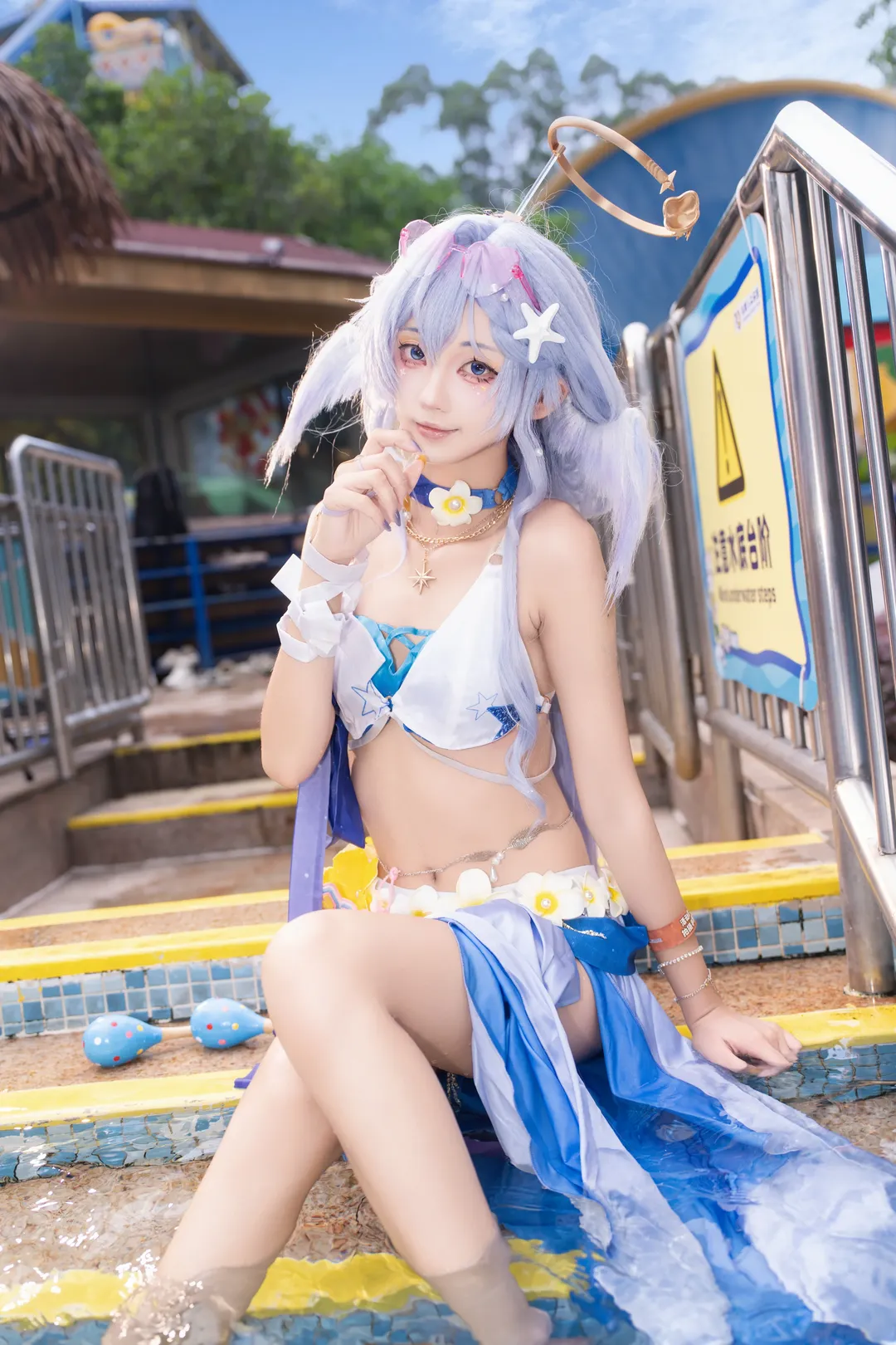 【知更鸟cos】夏日水上乐园的晴歌泳装拍摄记录 - 第 3 张