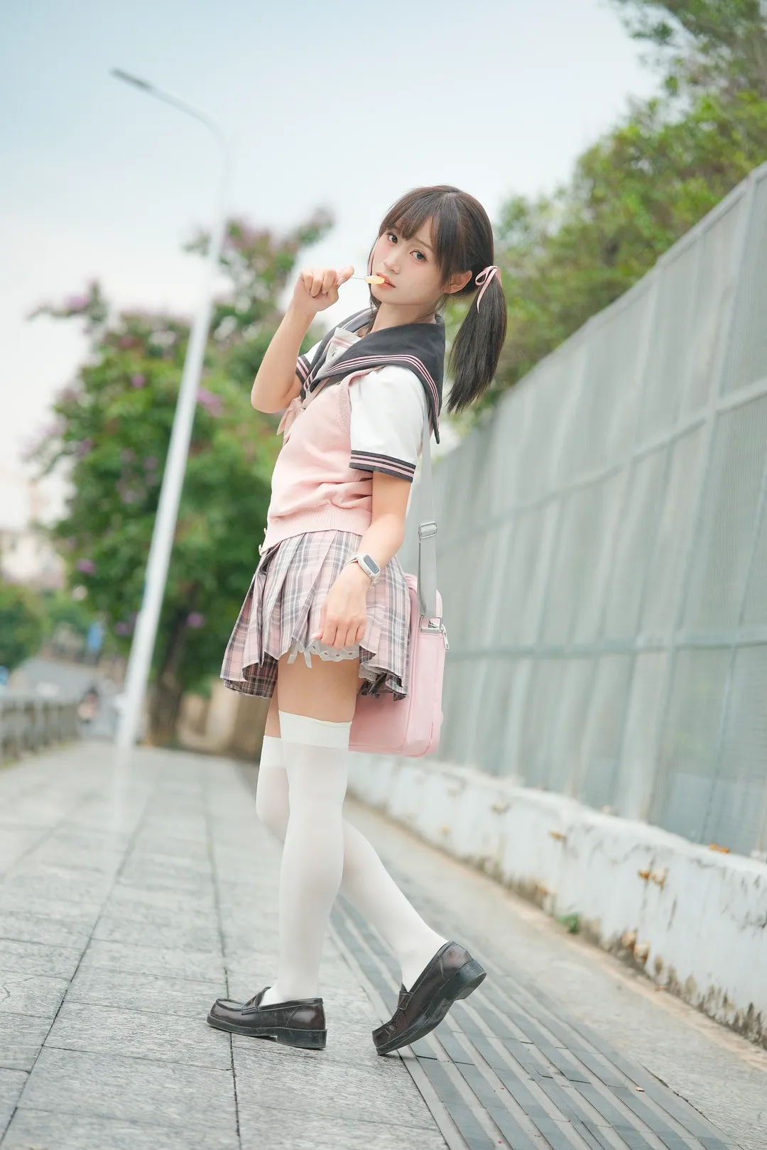 元气少女的JK制服街拍，富士相机的胶片感记录 - 第 1 张