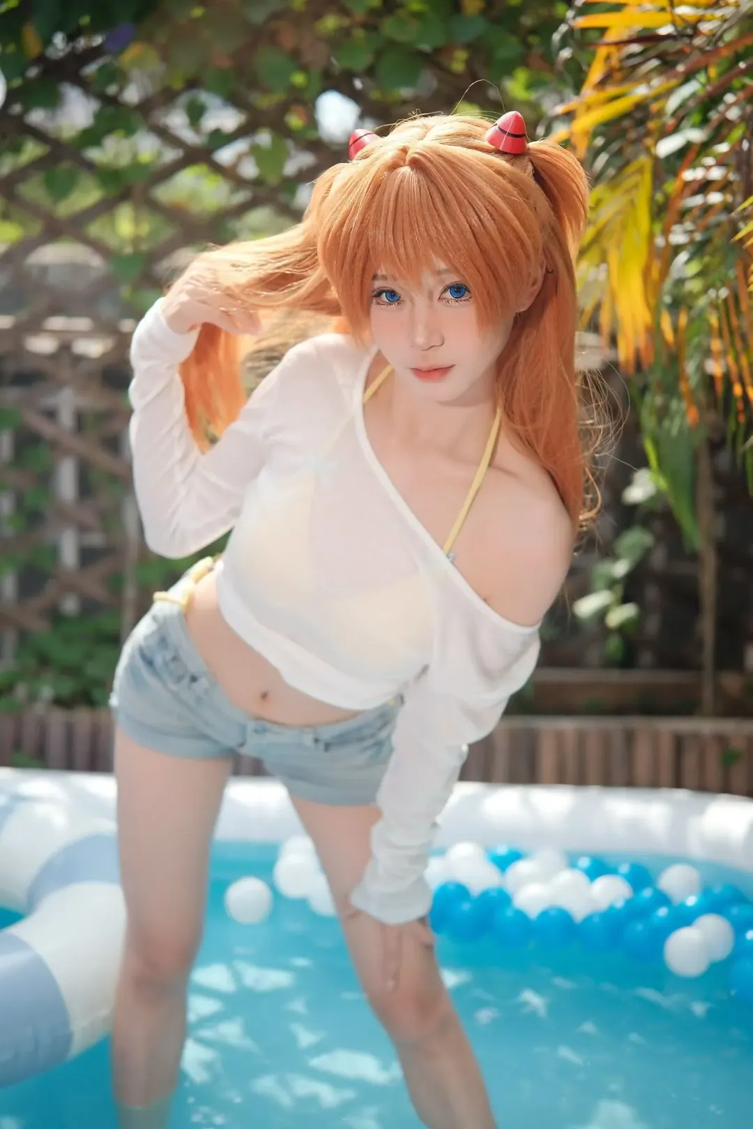 【明日香cos】新世纪福音战士夏日泳装拍摄记录 - 第 6 张