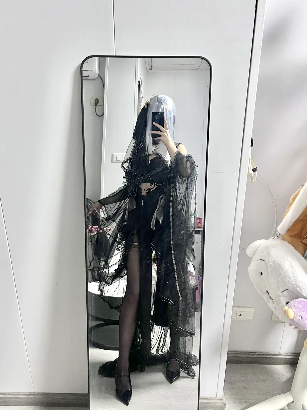 【申鹤cos】镜子太窄影响出片，吐槽对镜拍的构图痛点 - 第 2 张