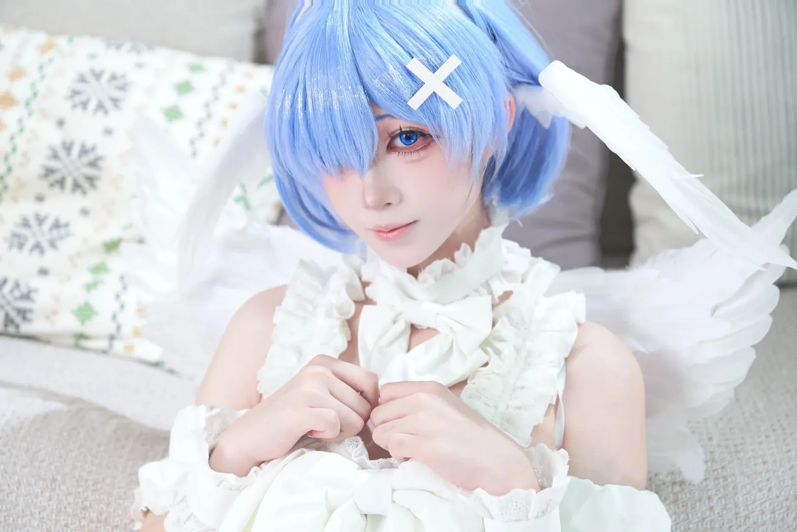 【蕾姆cos】纯白翅膀下的甜蜜天使 - 第 4 张
