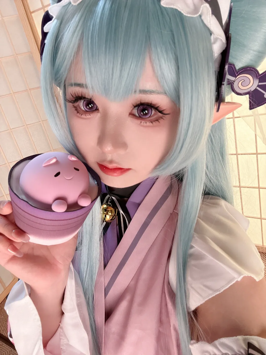 【梦见月瑞希cos】原神里粉紫色调的梦幻搭配 - 第 2 张