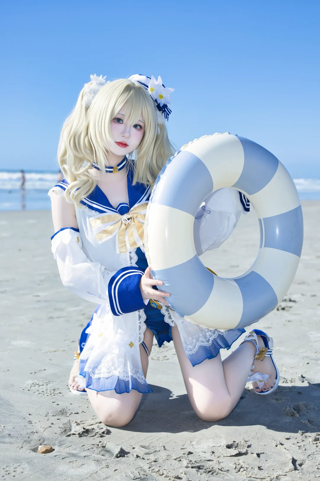 【芭芭拉cos】原神夏日海边泳装拍摄记录 - 第 1 张