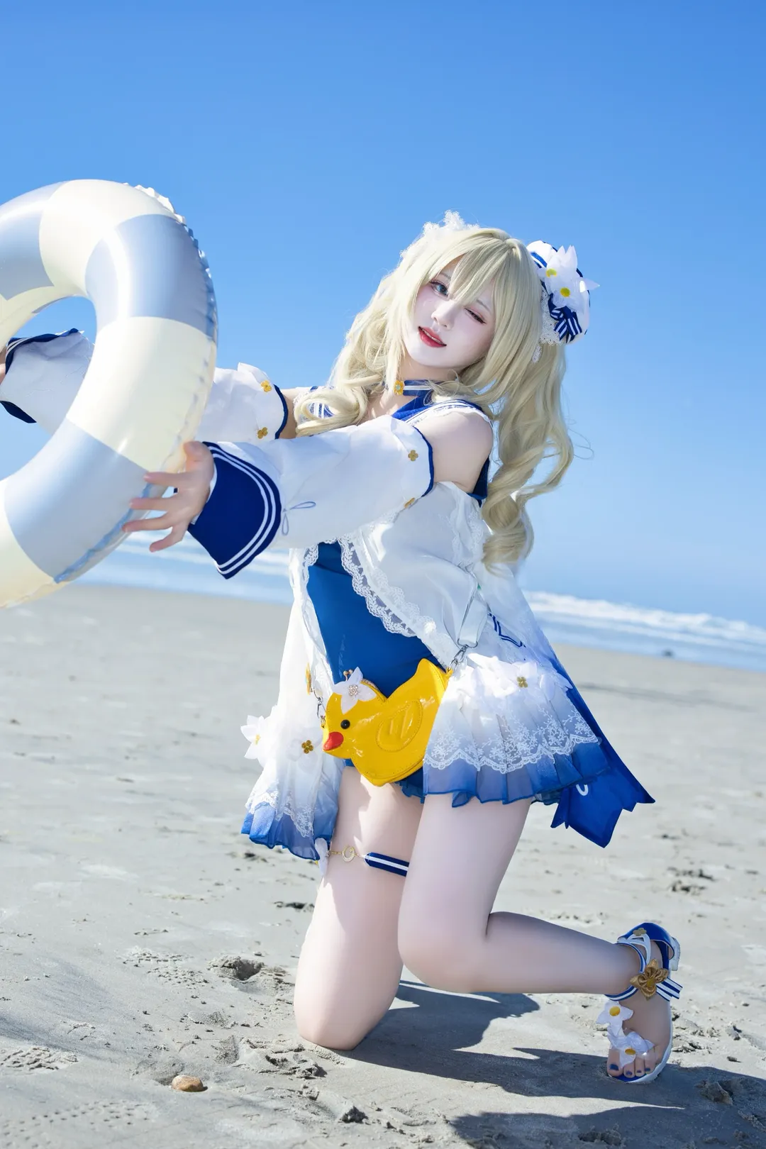 【芭芭拉cos】原神夏日海边泳装拍摄记录 - 第 2 张