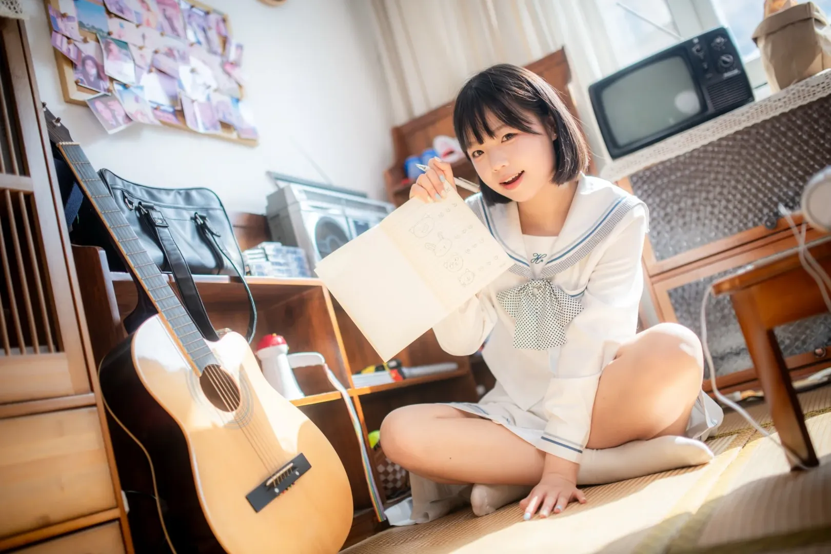 宅家日记录这套日系JK水手服写真 - 第 10 张