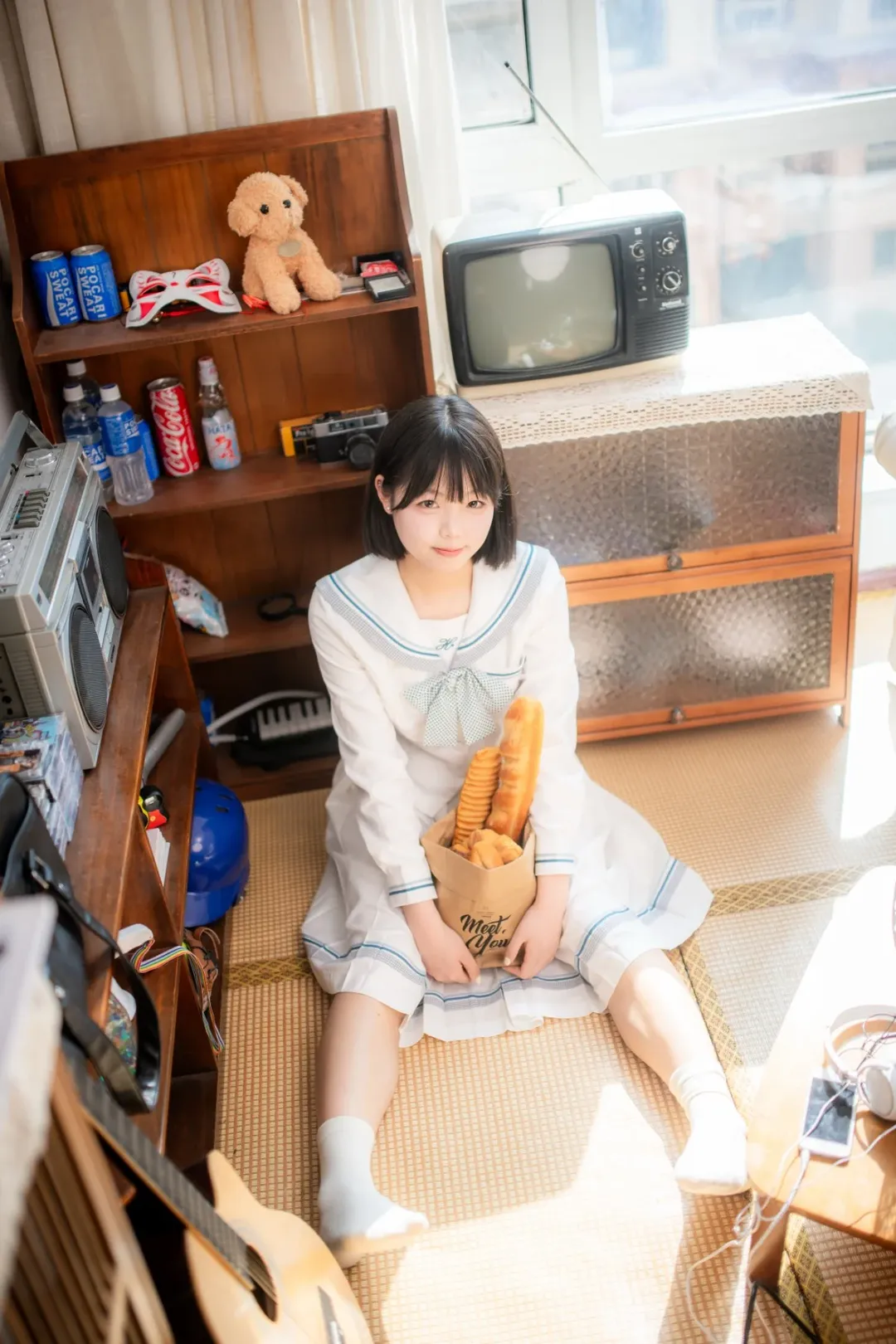 宅家日记录这套日系JK水手服写真 - 第 7 张