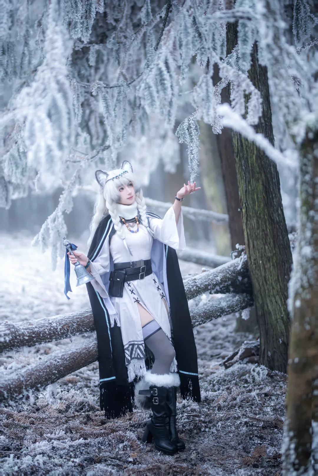 【初雪cos】明日方舟谢拉格的初雪，重庆的雪景太给力了 - 第 10 张