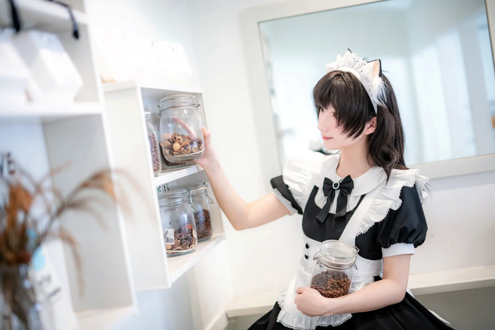 日系女仆装写真 重庆烘焙坊里的白丝日常 - 第 7 张