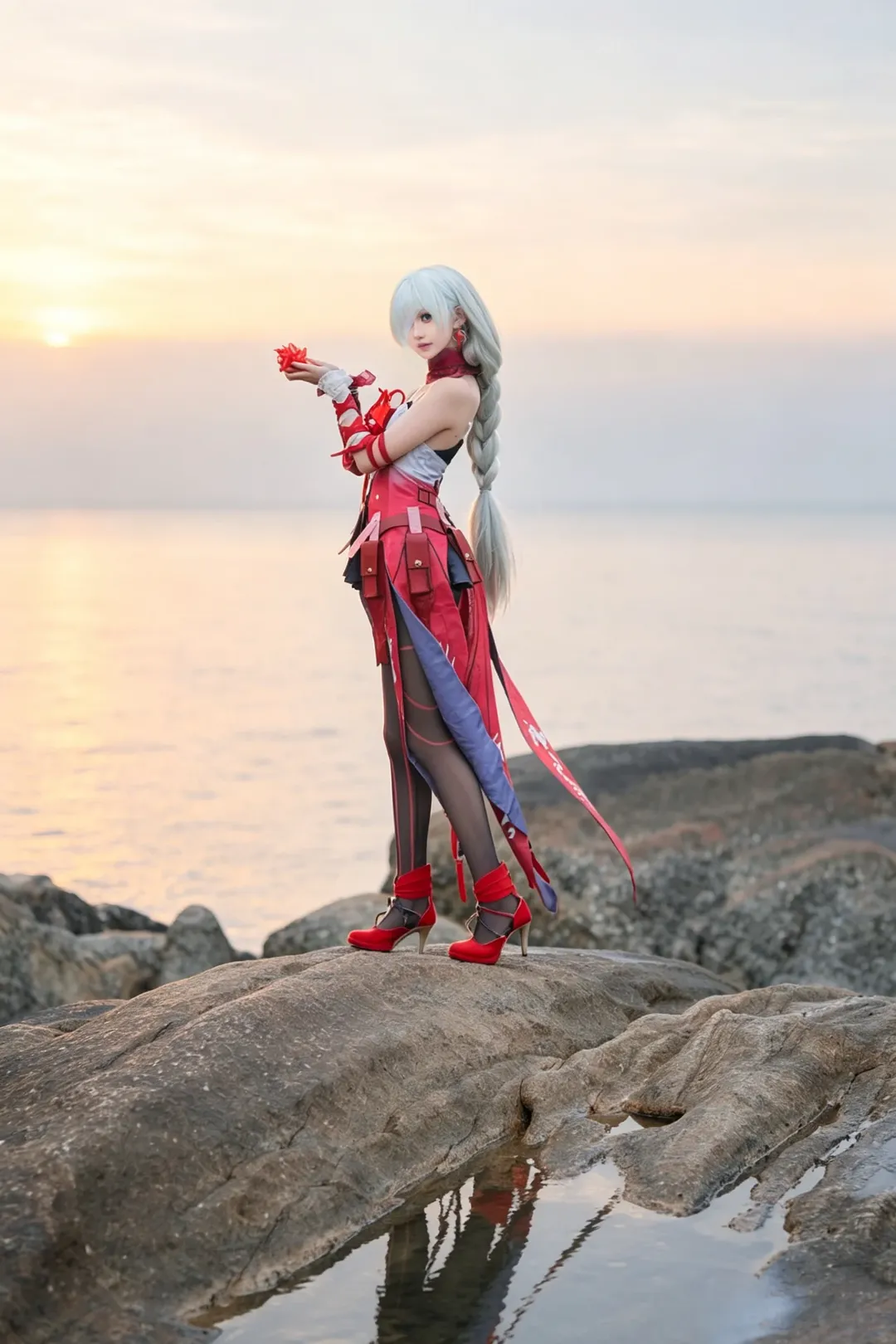 【弗洛洛cos】海边的夕阳与礁石 - 第 3 张