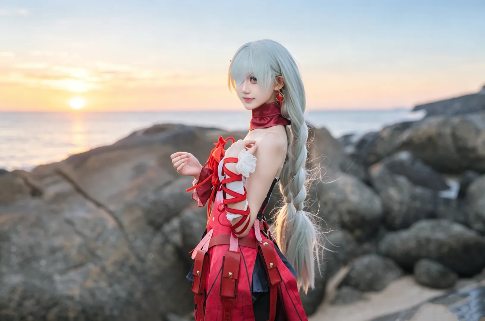 【弗洛洛cos】海边的夕阳与礁石 - 第 4 张