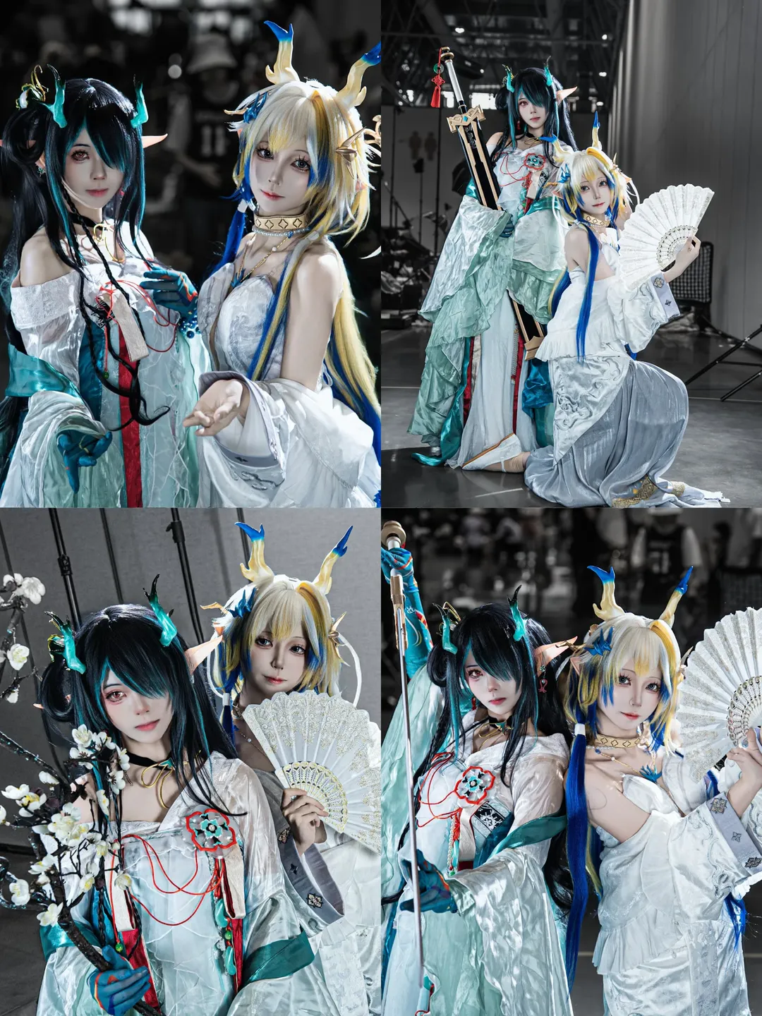 【黍cos】明日方舟双人场照，黍与夕的唯美同框 - 第 1 张
