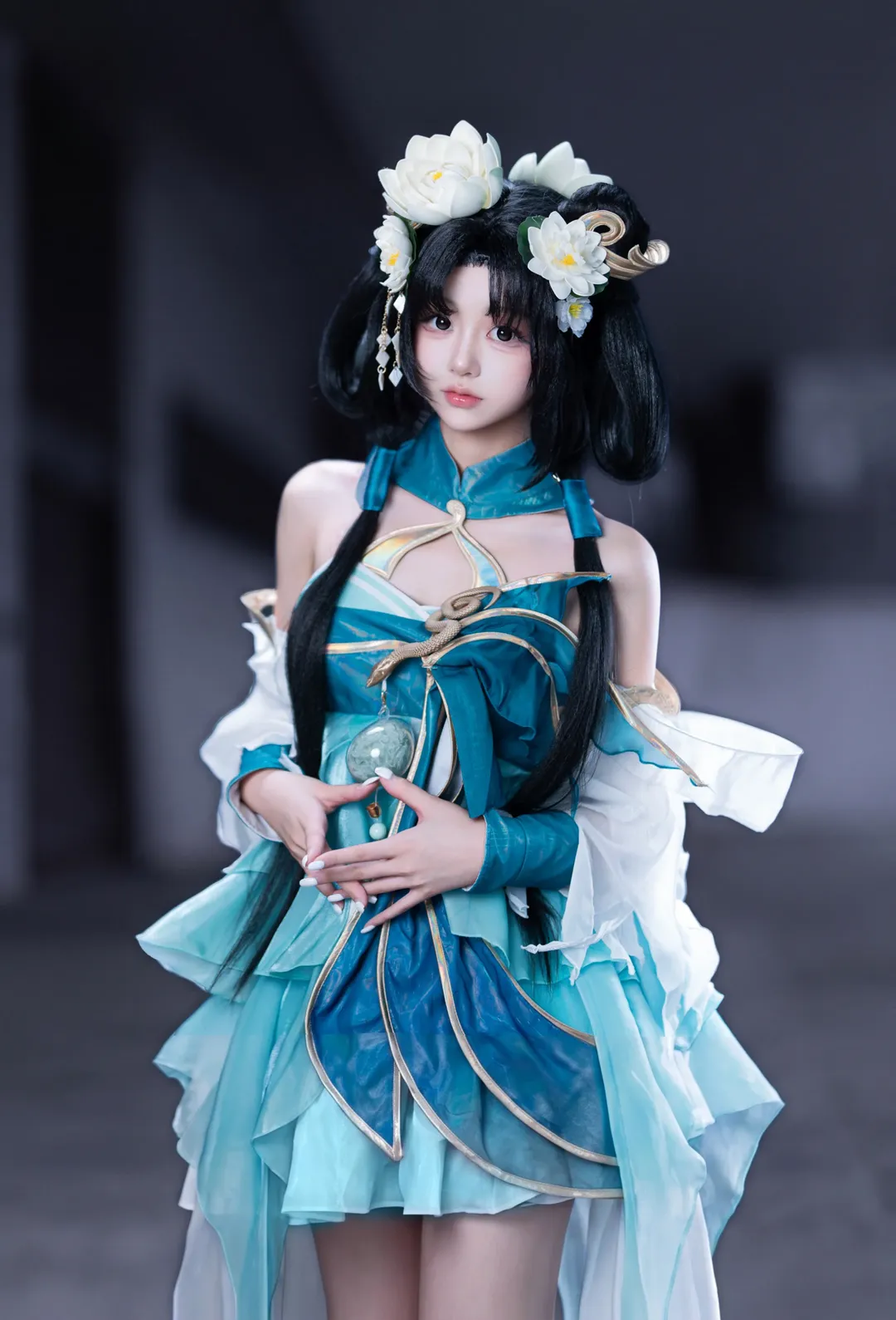 【小乔青蛇cos】王者荣耀小乔青蛇造型，手持团扇的灵动少女 - 第 5 张