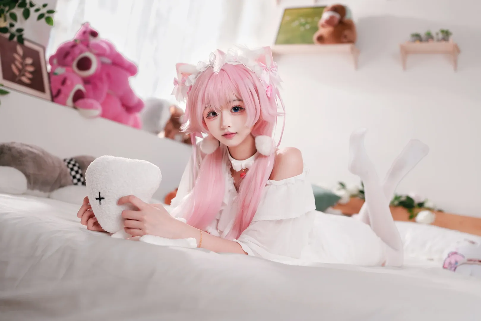 【小鸟游星野cos】蔚蓝档案慵懒少女的青岛室内随拍 - 第 2 张