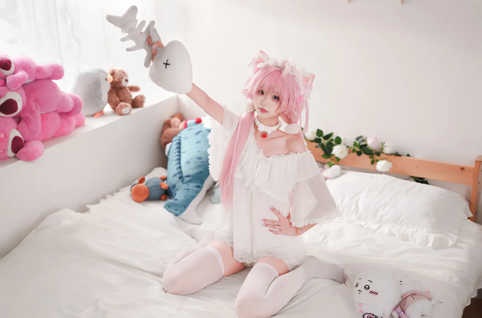 【小鸟游星野cos】蔚蓝档案慵懒少女的青岛室内随拍 - 第 4 张