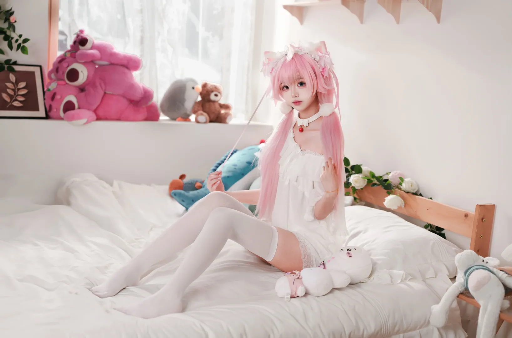 【小鸟游星野cos】蔚蓝档案慵懒少女的青岛室内随拍 - 第 6 张